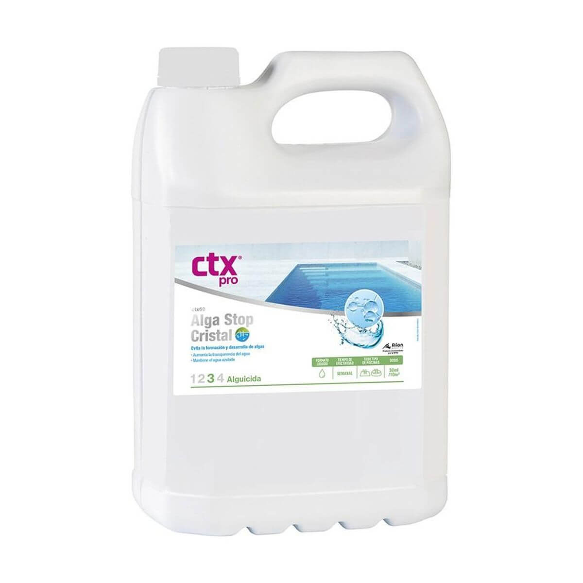 AlgaStop Cristal CTX-60 Algicidad para piscina (4 x 5 Litros)