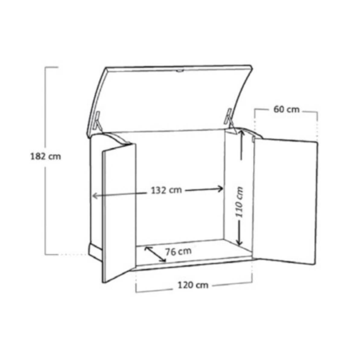 Caseta de superficie vacía QP 1200 L Beige