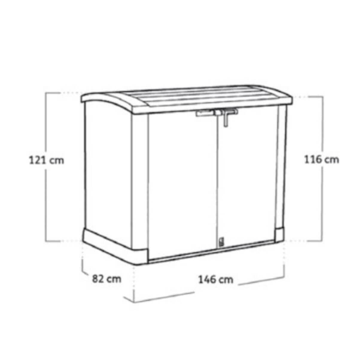 Caseta de superficie vacía QP 1200 L Beige