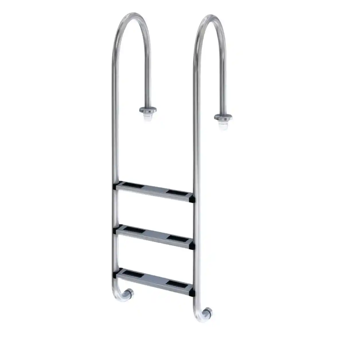 Escalera piscina elevada acero inoxidable AISI 316 antideslizante (2 a 5 peldaños)