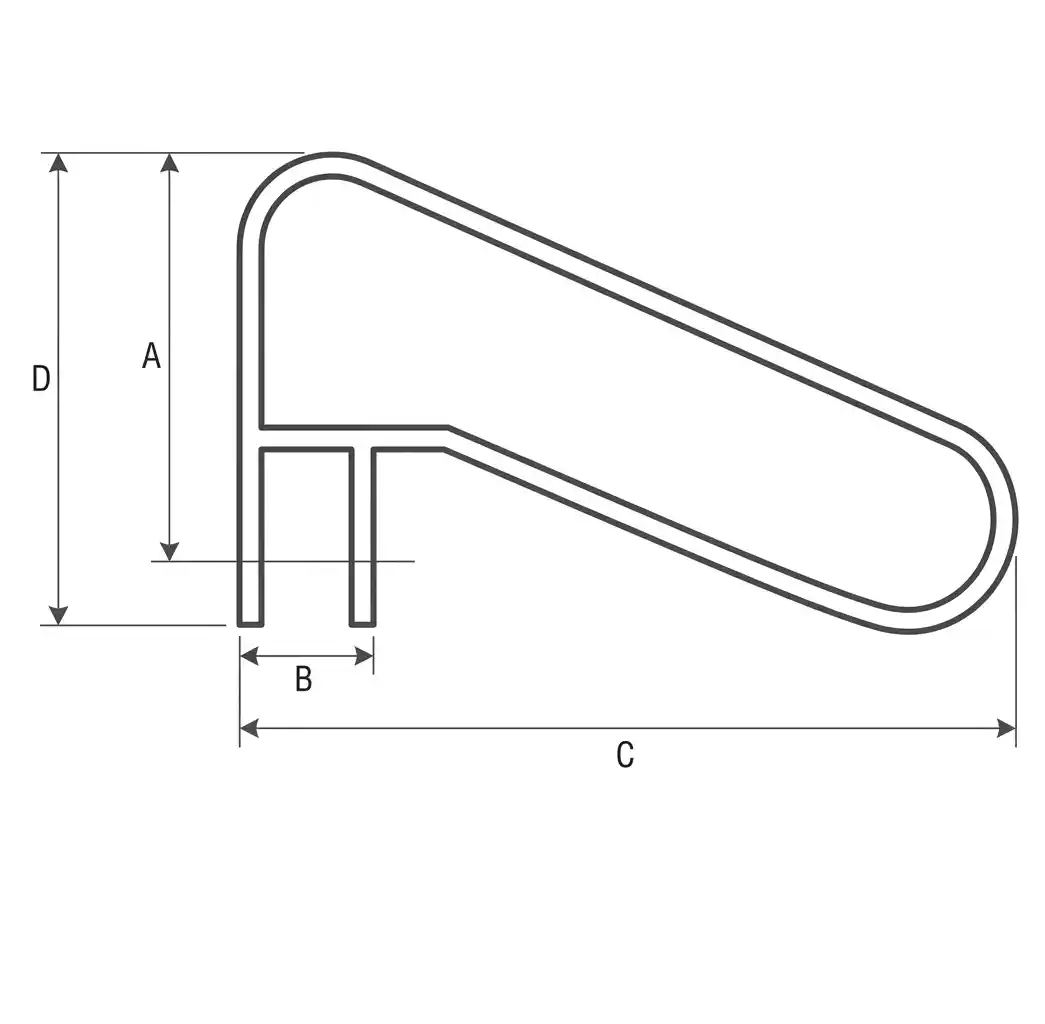 Barandilla para piscina forma envolvente QP
