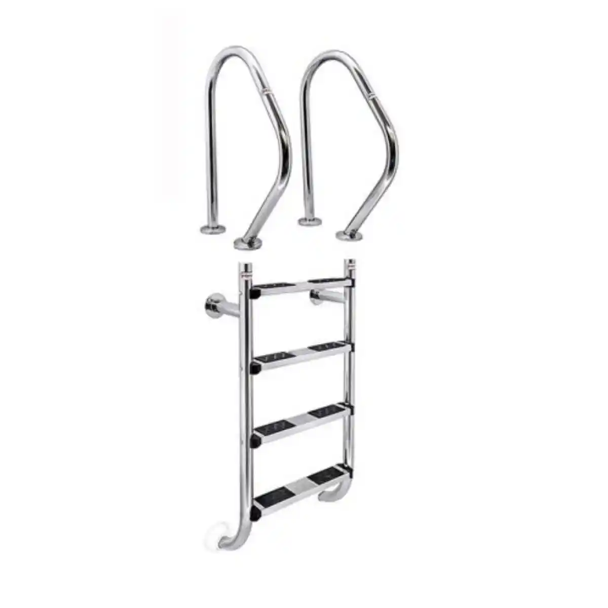 Escalera piscina partida 2 componetes en acero inoxidable AISO 316 antideslizante QP