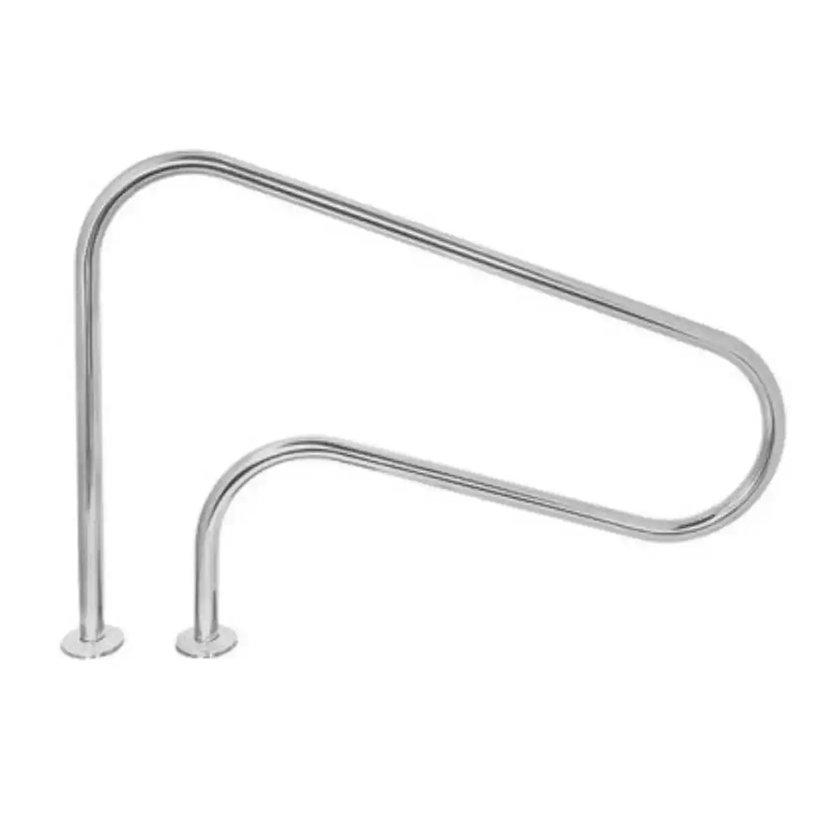 Barandilla envolvente para piscina modelo B atornillar con pletina solada inox. AISI 316