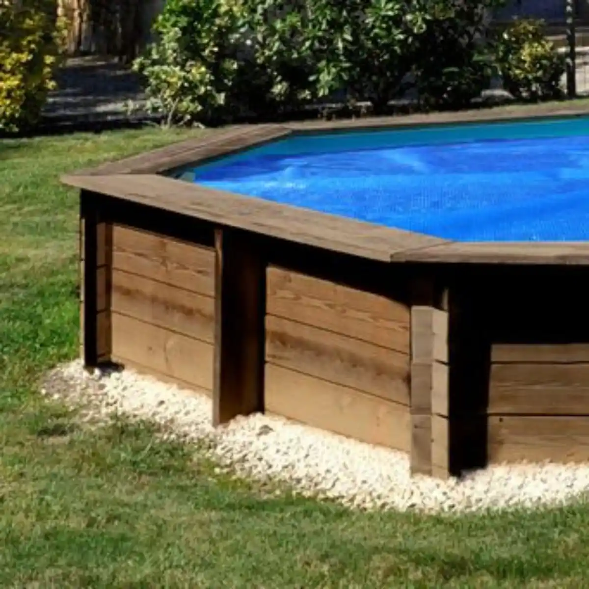 Cobertor isotérmico para piscina redonda de madera Violette 2 Ø436 cm Gre