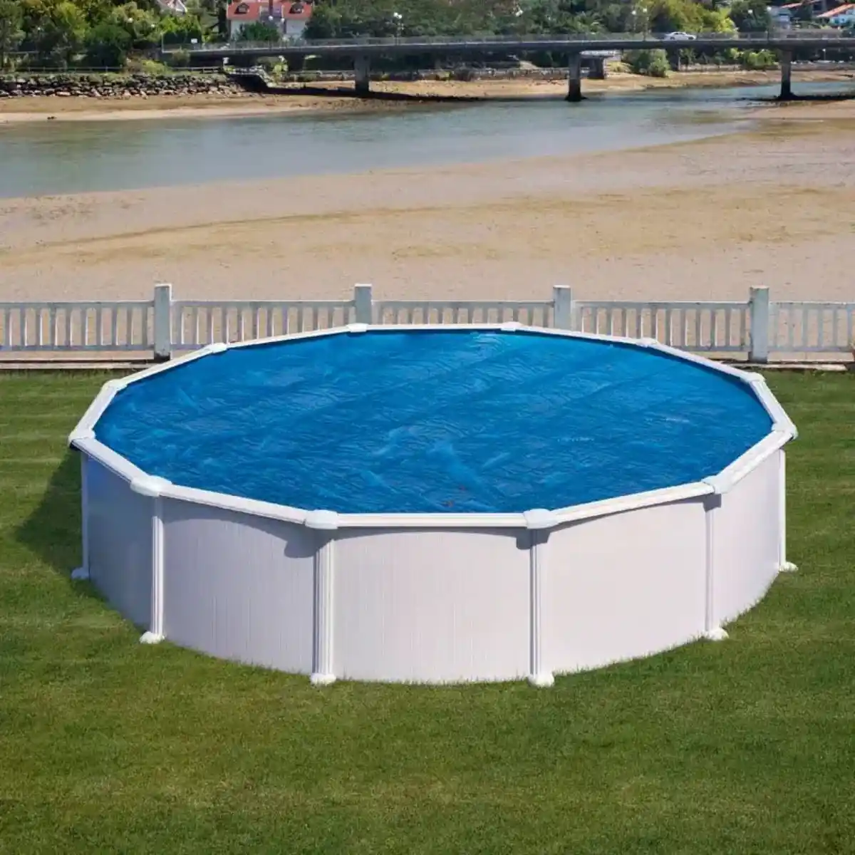 Cobertor isotérmico para piscina redonda de acero Ø395 cm Gre