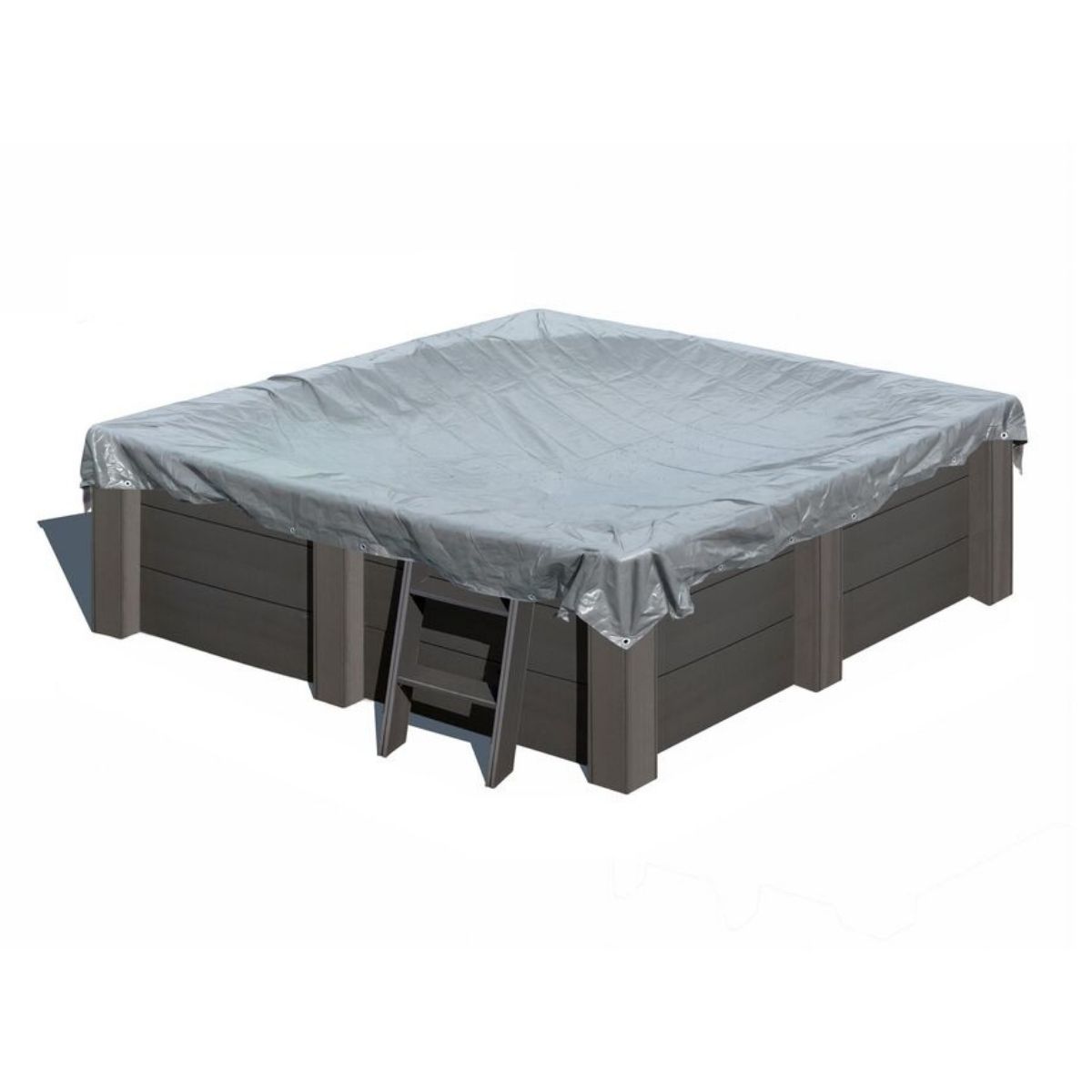 Cubierta de invierno para piscina cuadrada 376 x 376 cm Gre