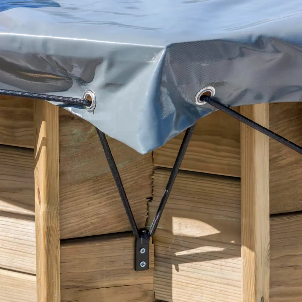 Cubierta de invierno para piscina redonda de madera Ananas Ø468 cm Gre