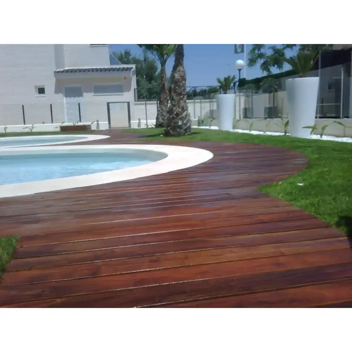 Pack 5 lamas madera tropical exterior Wild Red Mukulungu 180 x 9 cm