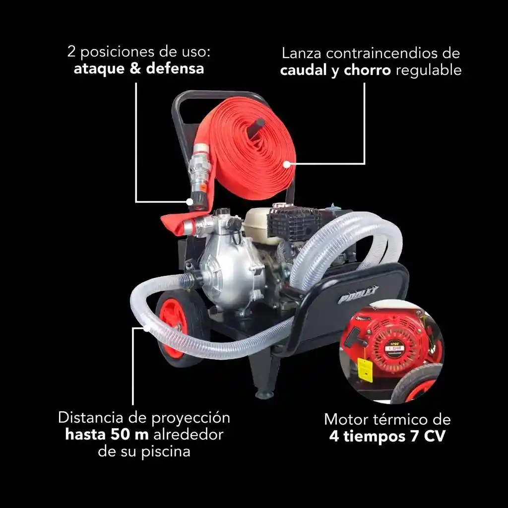 Motobomba contra incendios para piscina Poolex Pool Sam 7 CV - Imagen 20