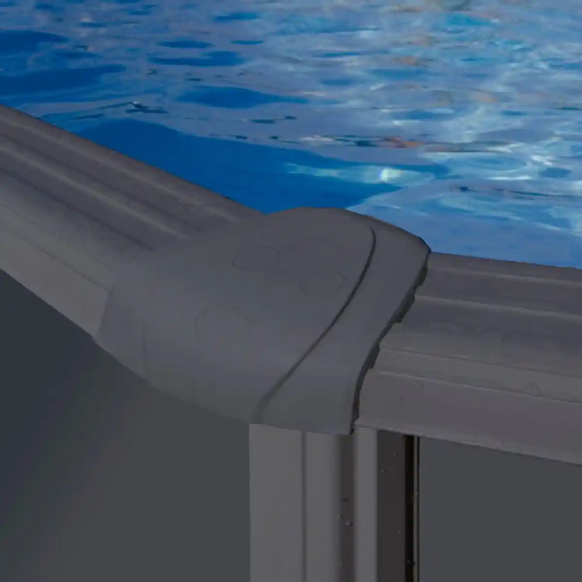 Piscina elevada redonda de acero Gre Antracita Ø300 x 120 cm con depuradora de arena