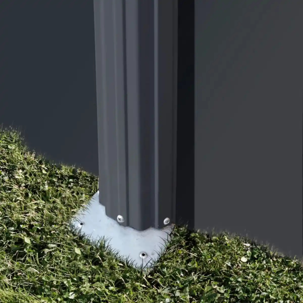 Piscina elevada redonda de acero Gre Antracita Ø300 x 120 cm con depuradora de arena