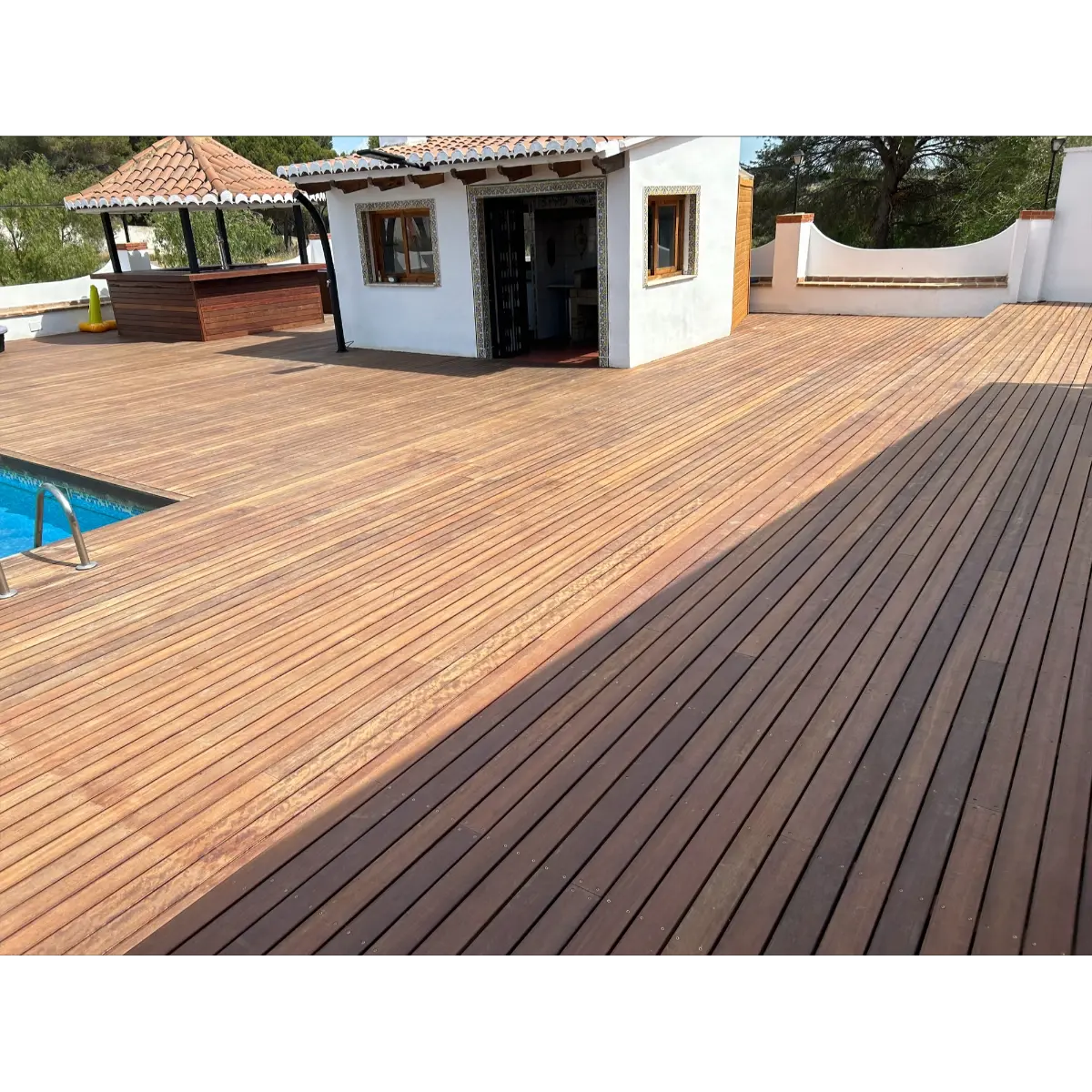 Pack 5 lamas madera tropical exterior Wild Terra Tali 180 x 9 cm