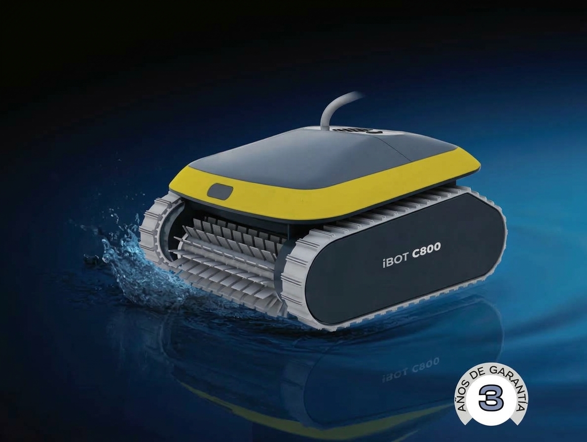 Robot Limpiafondos iBot C800 para piscina, suelo, pared y línea de agua