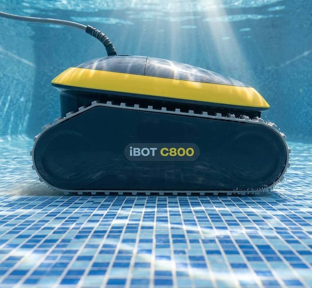 Robot Limpiafondos iBot C800 para piscina, suelo, pared y línea de agua