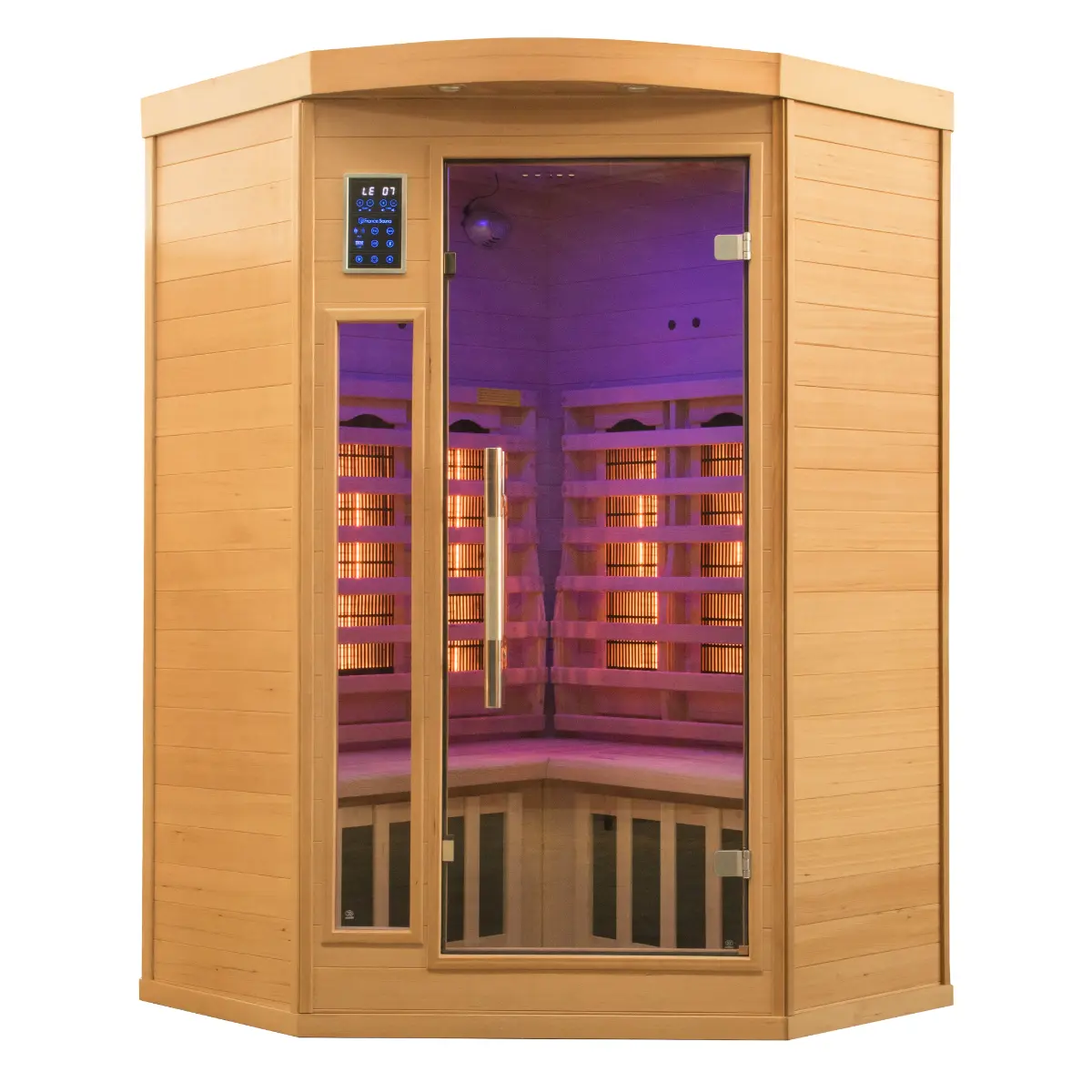Sauna de infrarrojos angular de 2/3 plazas Apollon Quartz France Sauna - Imagen 16