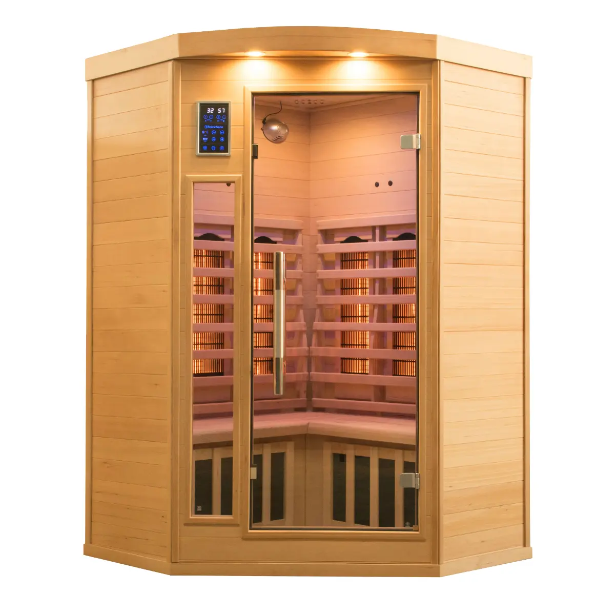 Sauna de infrarrojos angular de 2/3 plazas Apollon Quartz France Sauna - Imagen 15