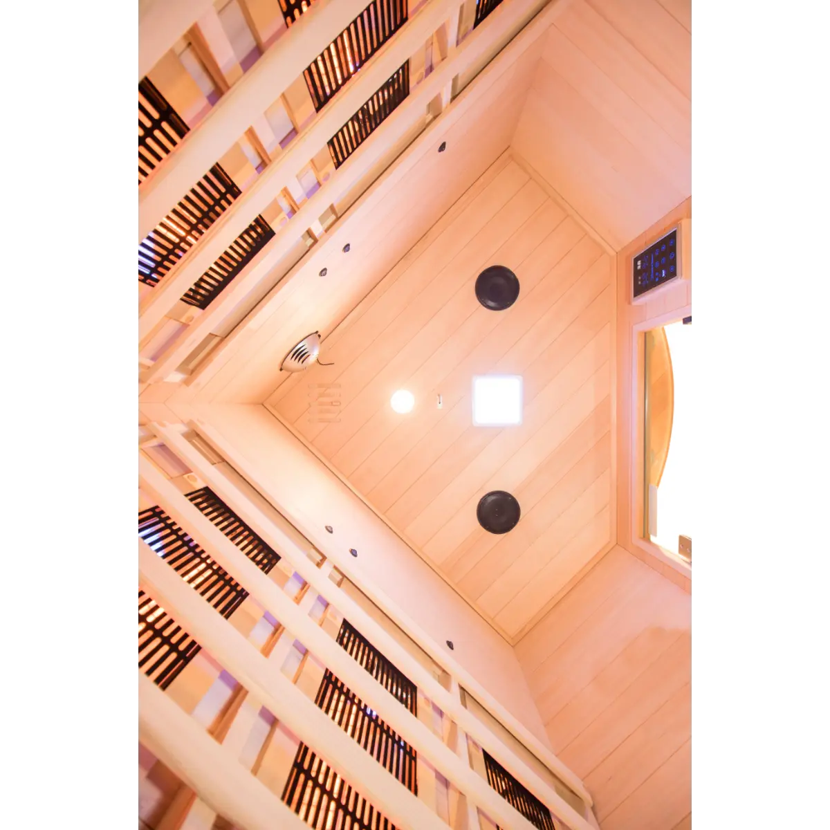 Sauna de infrarrojos angular de 2/3 plazas Apollon Quartz France Sauna - Imagen 14