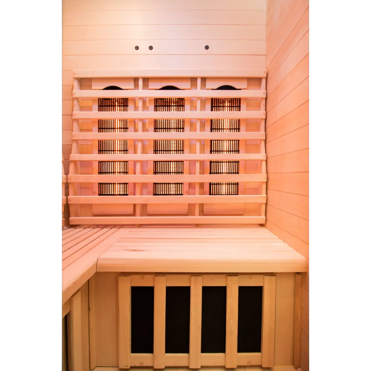 Sauna de infrarrojos angular de 2/3 plazas Apollon Quartz France Sauna - Imagen 10