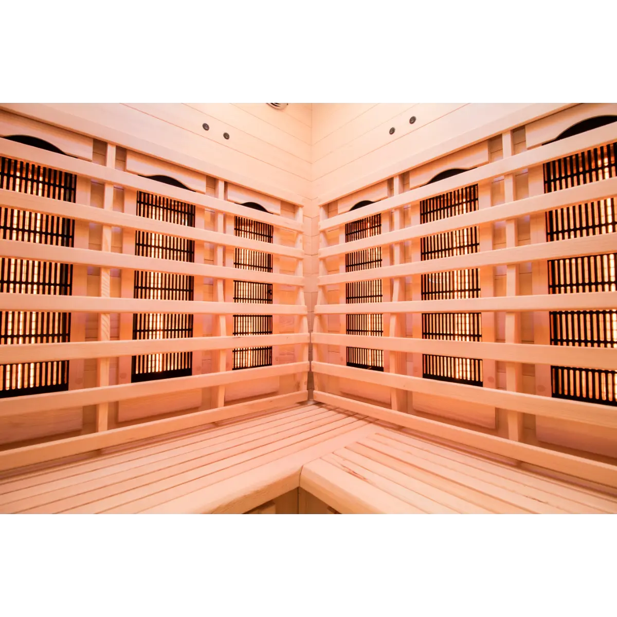 Sauna de infrarrojos angular de 2/3 plazas Apollon Quartz France Sauna - Imagen 9