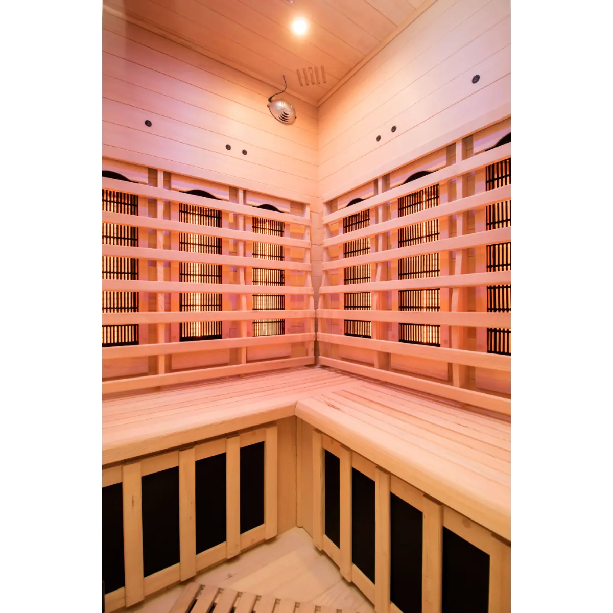 Sauna de infrarrojos angular de 2/3 plazas Apollon Quartz France Sauna - Imagen 8