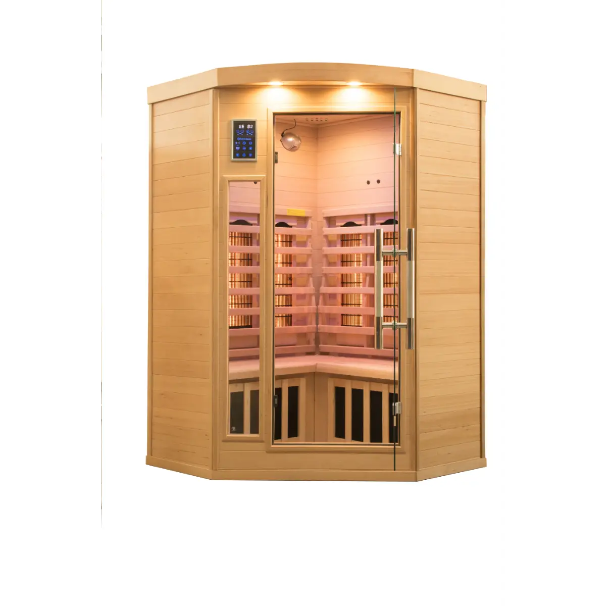Sauna de infrarrojos angular de 2/3 plazas Apollon Quartz France Sauna